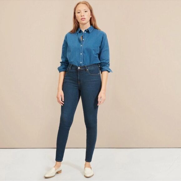 Everlane Mid-Rise Skinny Jeans in Mid Blue women’s 28 - Picture 2 of 10